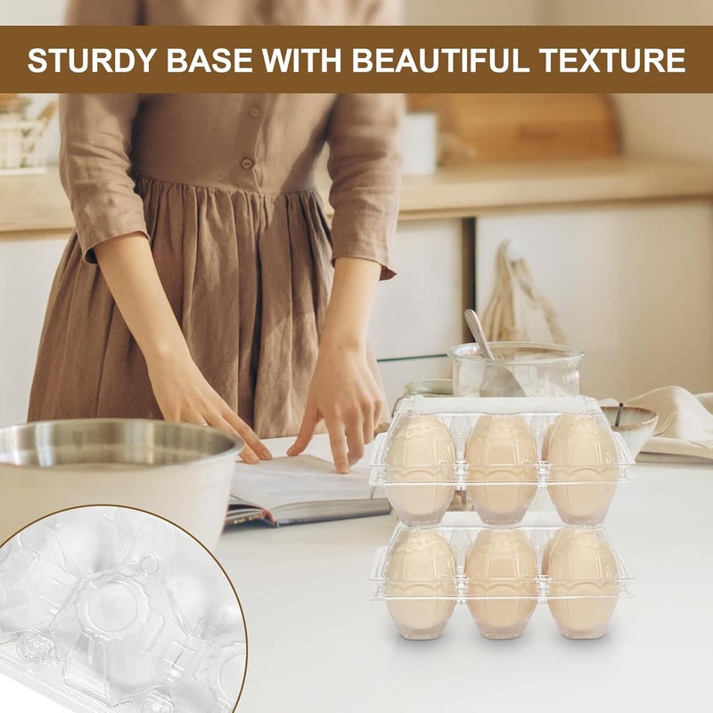 Pintuson 100 Pack Egg Cartons 6 Count - Medium Egg Cartons Cheap Bulk - Half Dozen Egg Carton for Farmers Market, Kitchen Organization and Storage - Image 5
